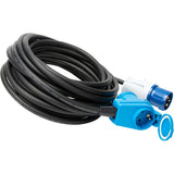 Prolongateur Schuko CEE P17 10m IP44 - noir et bleu - Protec