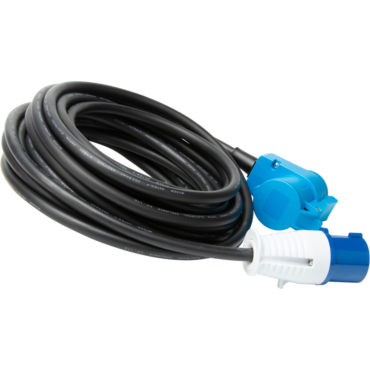Prolongateur Schuko CEE P17 10m IP44 - noir et bleu - Protec