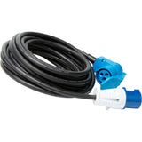 Prolongateur Schuko CEE P17 10m IP44 - noir et bleu - Protec