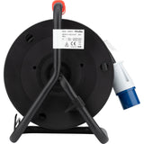 Enrouleur Schuko/CEE P17 20m - Noir/Bleu - Protec