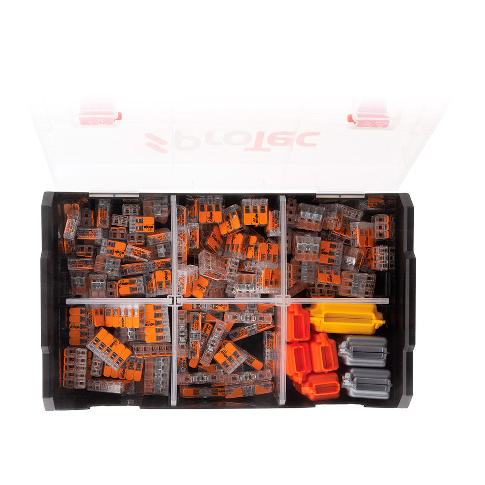 Valisette 150 bornes de connexion Wago In Line S221 + 7 Gelbox - Protec
