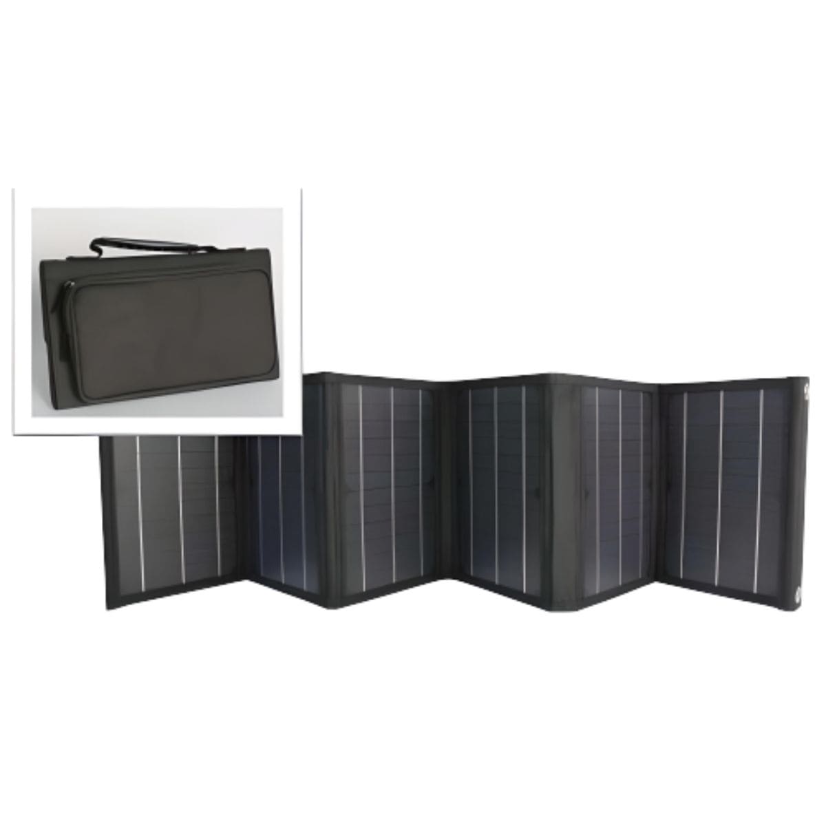 Panneau solaire portatif pliable SolarTec 60 - 60W 18V 3,3A - 6 pans monocristallins - Port USB A/C - Câble DC - Protec