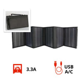 Panneau solaire portatif pliable SolarTec 60 - 60W 18V 3,3A - 6 pans monocristallins - Port USB A/C - Câble DC - Protec