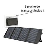 Panneau solaire portatif SolarTec 120W 18V 6,6A 4 pans monocristallins + USB A-C - Protec