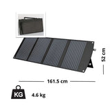 Panneau solaire portatif SolarTec 120W 18V 6,6A 4 pans monocristallins + USB A-C - Protec