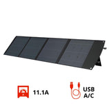 Panneau solaire portatif SolarTec 200 - 200w 18V 6,6A - 4 pans monocristallins - Port USB A-C - Câble DC - Protec