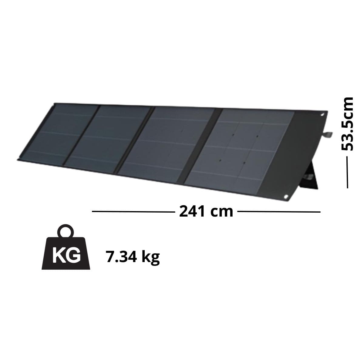 Panneau solaire portatif SolarTec 200 - 200w 18V 6,6A - 4 pans monocristallins - Port USB A-C - Câble DC - Protec