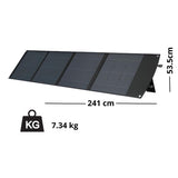 Panneau solaire portatif SolarTec 200 - 200w 18V 6,6A - 4 pans monocristallins - Port USB A-C - Câble DC - Protec