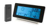 Station météo Noir et Blanc avec capteur sans fil (IP44) - Zenitech