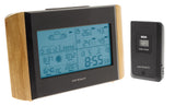 Station météo effet bois avec capteur sans fil (IP44) - Zenitech