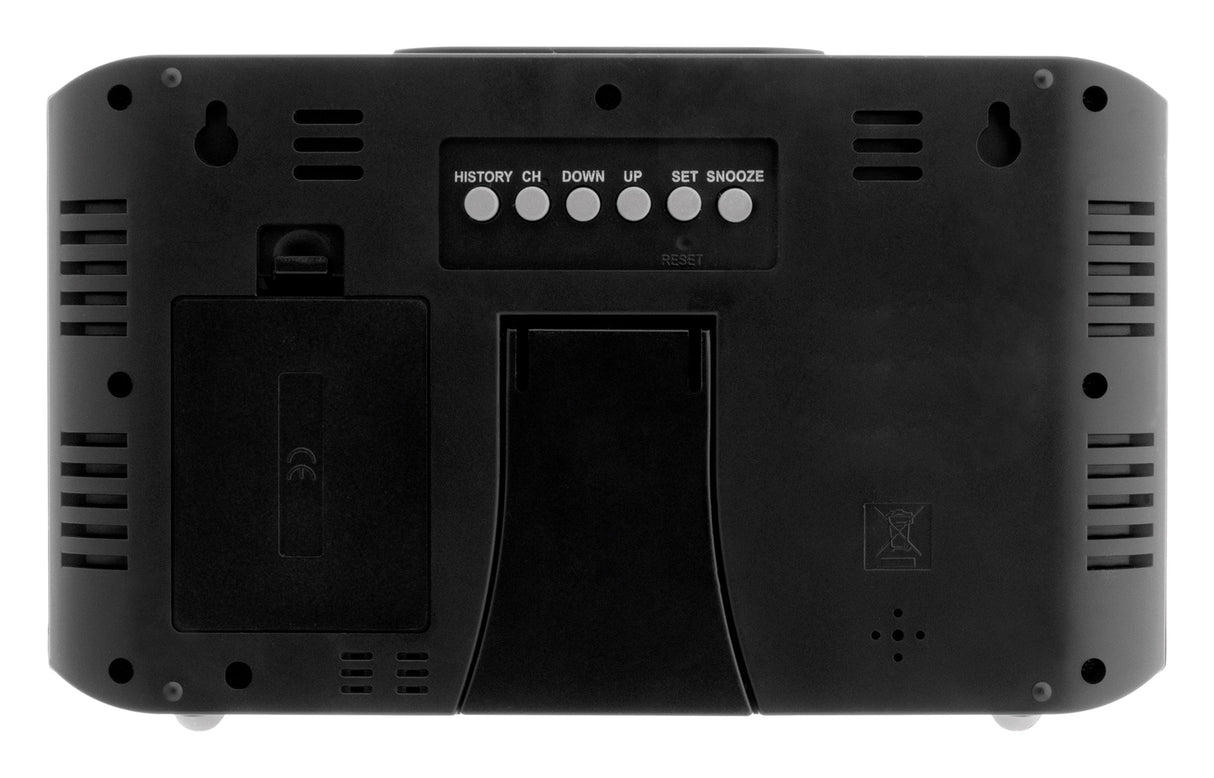 Station météo effet bois avec capteur sans fil (IP44) - Zenitech