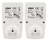 Lot de 2 prises programmables mécaniques 24h - Blanc - Otio