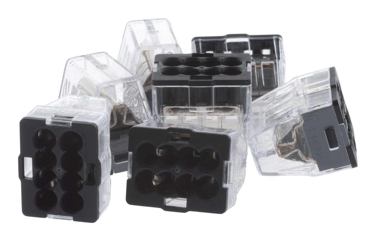 Lot de 50 bornes 8 entrées fil rigide 0,5 à 2,5 mm² - Eaton Capri
