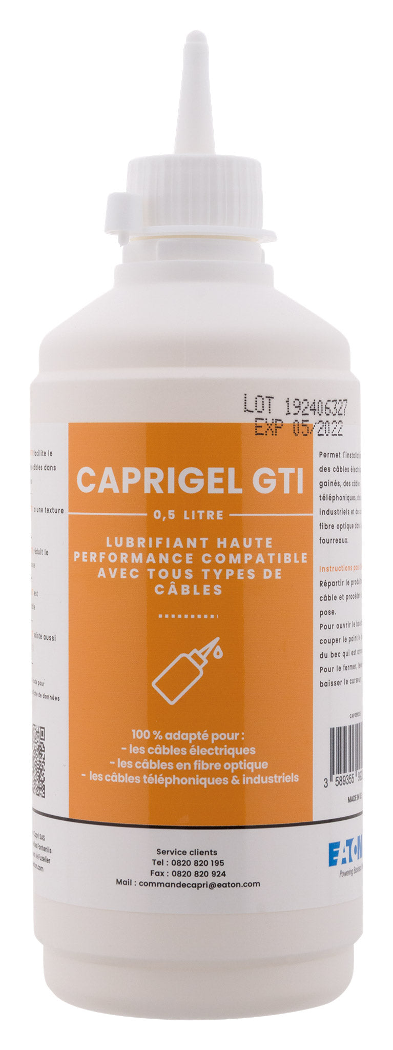 Lubrifiant professionnel pour gaines électriques Caprigel 50cl - Zenitech