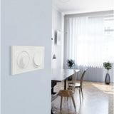 Plaque 2 postes H/V entraxe 71 mm - Odace Styl - Schneider