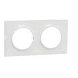 Plaque 2 postes H/V entraxe 71 mm - Odace Styl - Schneider