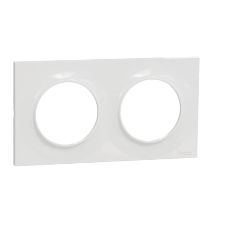 Plaque 2 postes H/V entraxe 71 mm - Odace Styl - Schneider