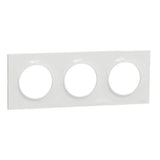 Plaque de finition Odace Styl 3 postes - Blanc - Schneider