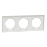Plaque de finition Odace Styl 3 postes - Blanc - Schneider