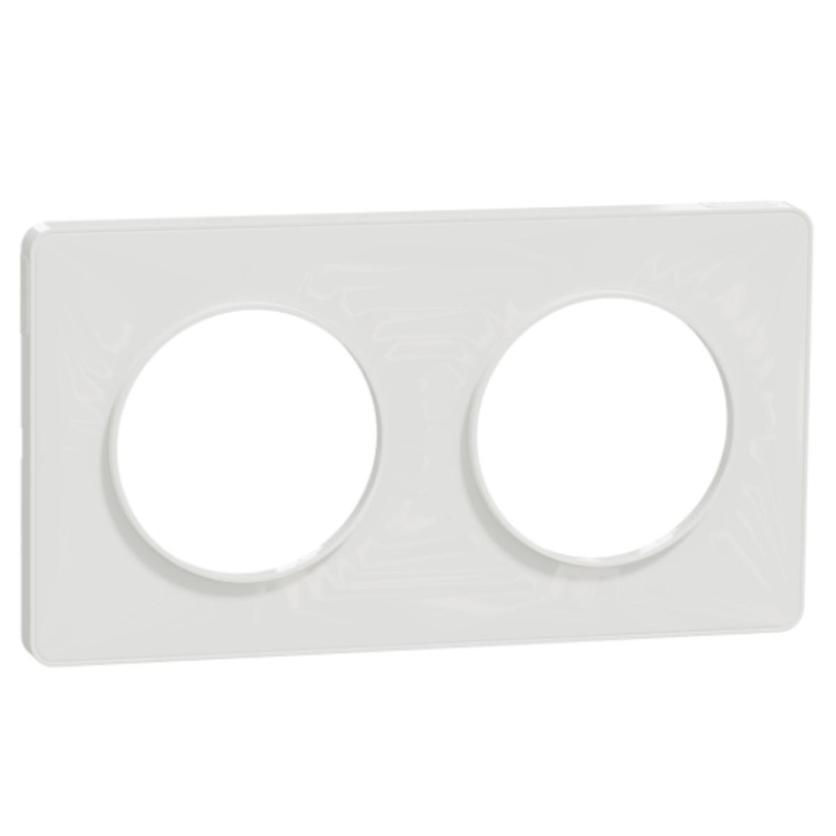 Plaque 2 postes H/V entraxe 71 mm - Odace - Schneider