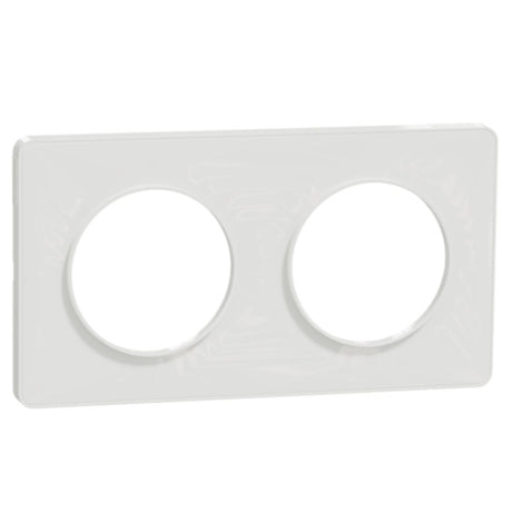 Plaque 2 postes H/V entraxe 71 mm - Odace - Schneider