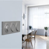 Plaque 3 postes H/V 71 mm - Odace Styl - Schneider