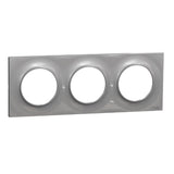 Plaque 3 postes H/V 71 mm - Odace Styl - Schneider