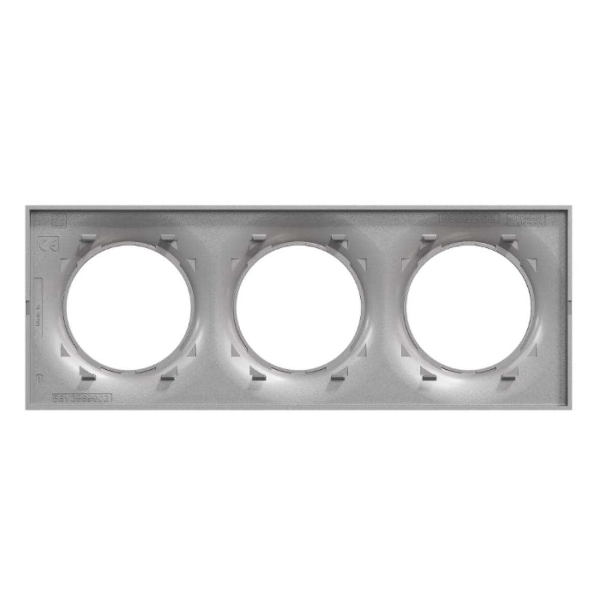 Plaque 3 postes H/V 71 mm - Odace Styl - Schneider