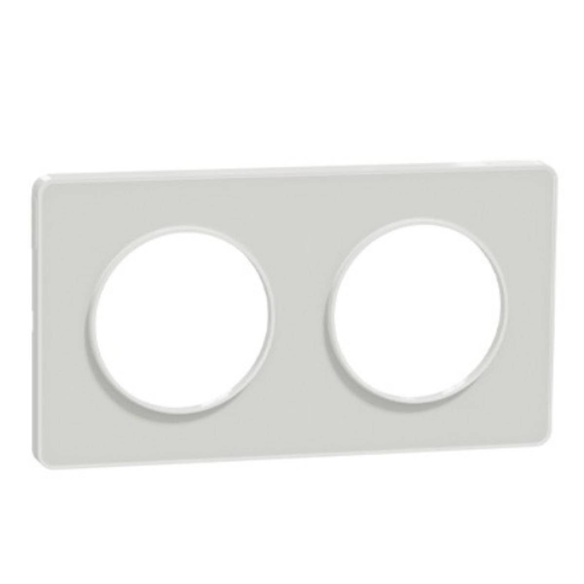 Plaque de finition 2 postes Odace Styl - translucide  - Schneider