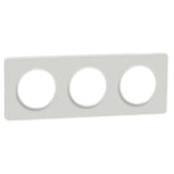 Plaque 3 postes H/V entraxe 71 mm - Odace Touch - Schneider