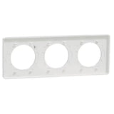 Plaque 3 postes H/V entraxe 71 mm - Odace Touch - Schneider