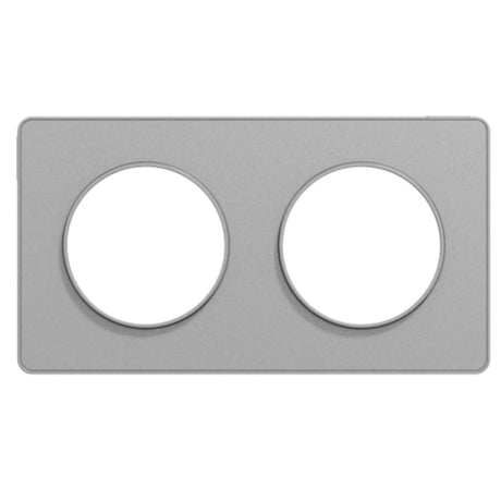 Plaque 2 postes horizontale/verticale - Odace Touch - Schneider