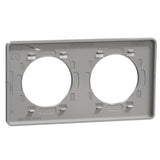 Plaque 2 postes horizontale/verticale - Odace Touch - Schneider
