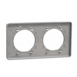 Plaque de finition 2 postes liseré alu Odace Styl - Schneider