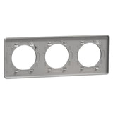 Plaque 3 postes entraxe 71mm - Odace Touch - Schneider