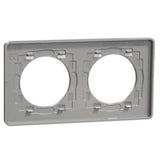 Plaque 2 postes horizontale/verticale - Odace Touch - Schneider