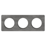 Plaque 3 postes entraxe 71mm - Odace Touch - Schneider