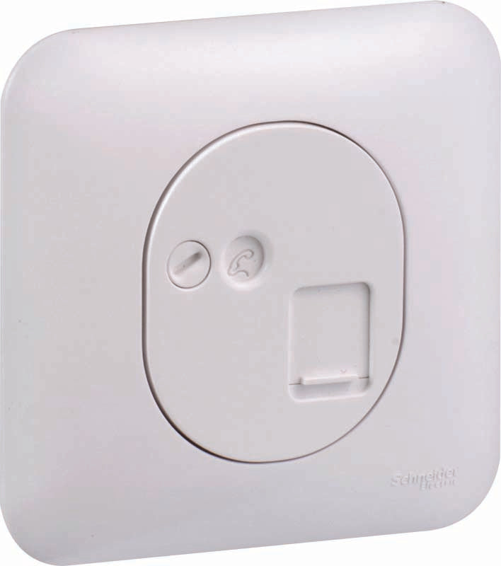 Prise RJ45 cat 5e UTP - blanc - Ovalis - Schneider