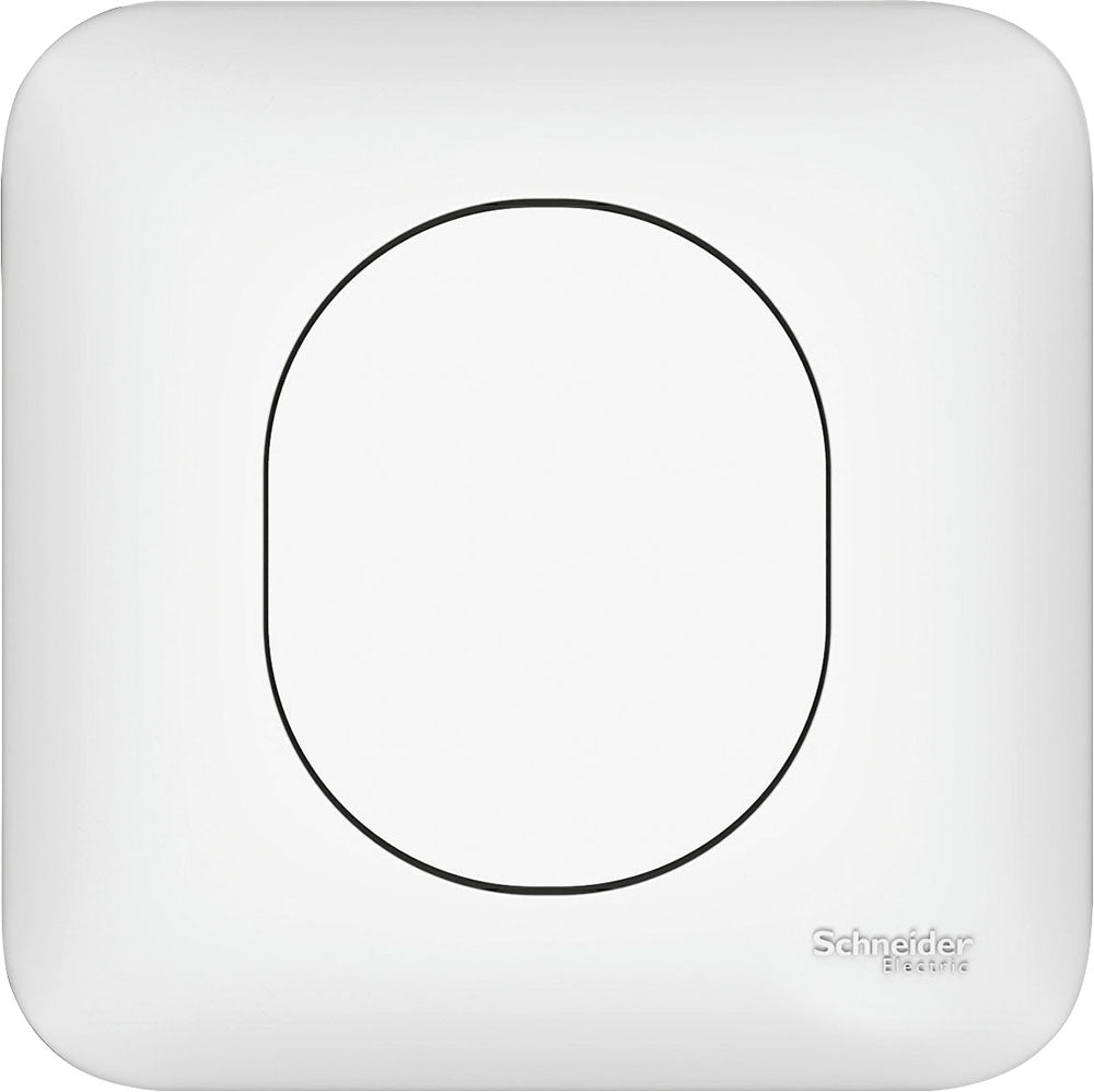 Obturateur avec plaque - blanc - Ovalis - Schneider