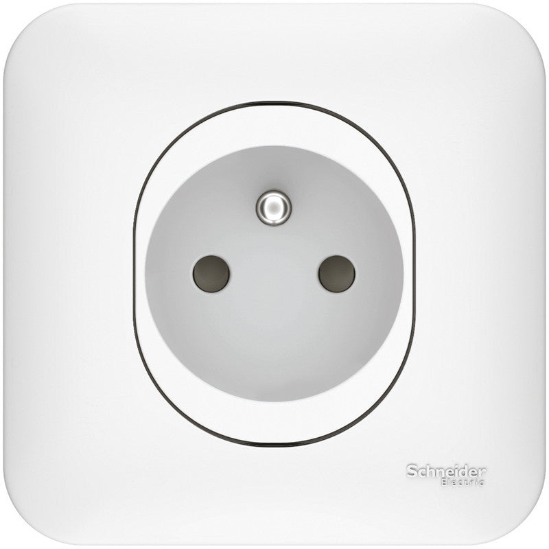 Prise 2P+T 16A connexion auto - Ovalis - Schneider