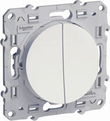 Double interrupteur va-et-vient 250V - Odace - Schneider