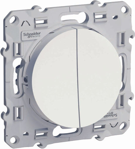 Double interrupteur va-et-vient 250V - Odace - Schneider