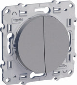Double interrupteur va-et-vient 250V - Odace - Schneider