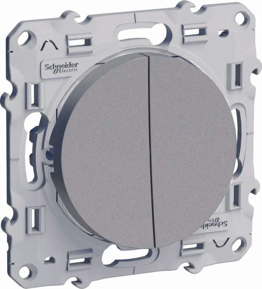 Double interrupteur va-et-vient 250V - Odace - Schneider
