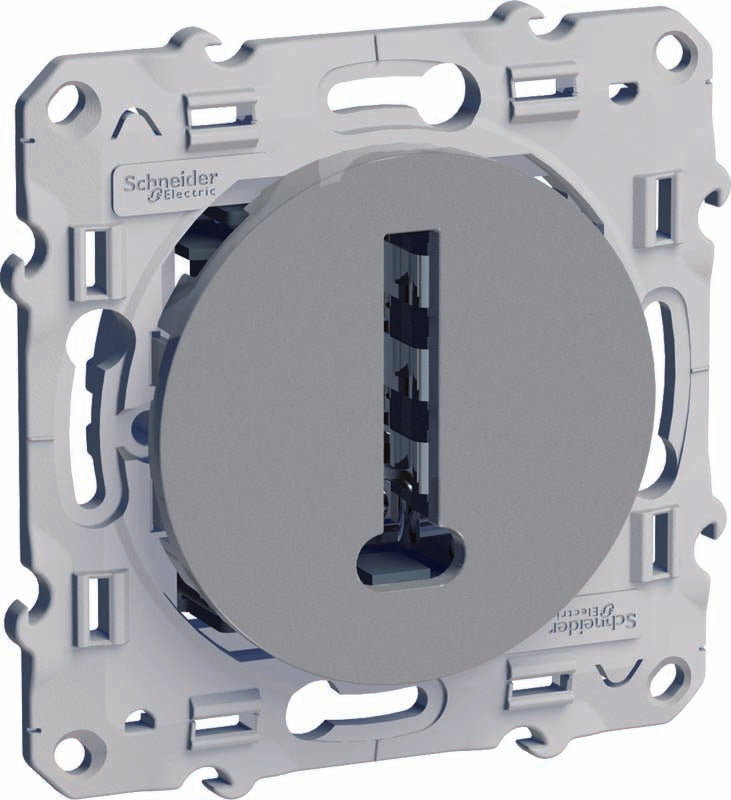 Prise téléphone en T 8 contacts à vis - Odace - Schneider