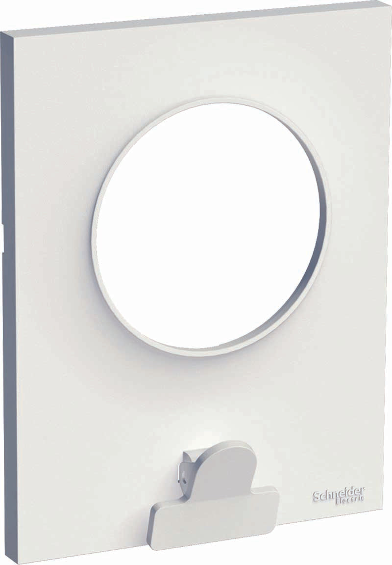 Plaque de finition 1 poste + pince polyvalente Odace - Schneider