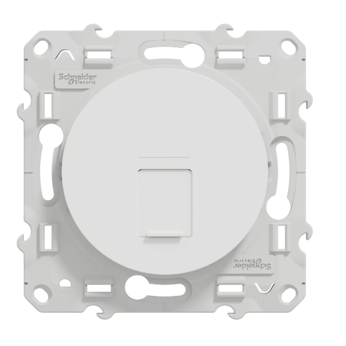 Prise RJ45 cat 6 blindée à vis Blanc - Odace - Schneider