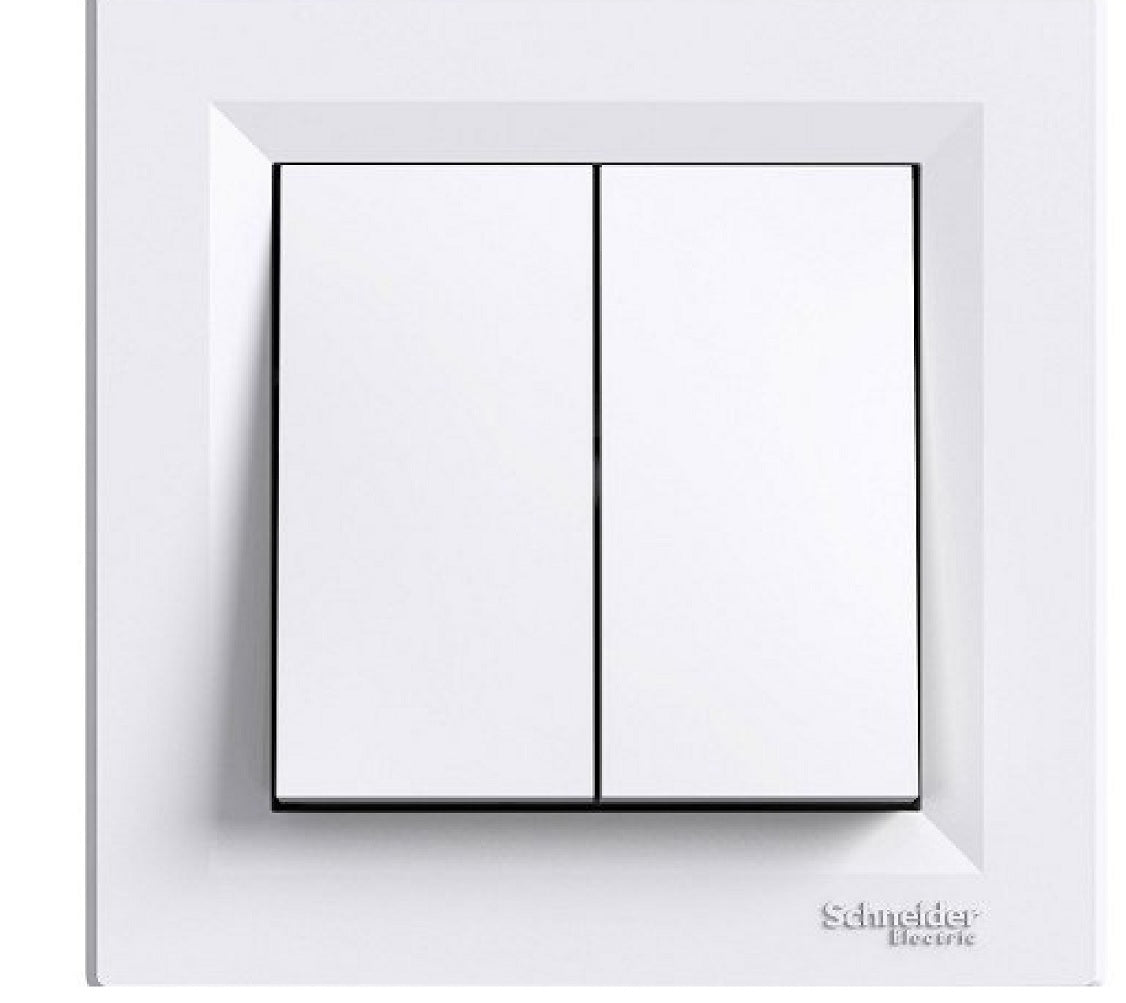 Double interrupteur va-et-vient Asfora 40mm - à encastrer - Schneider