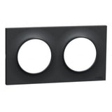 Plaque 2 postes H/V entraxe 71 mm - Odace - Schneider