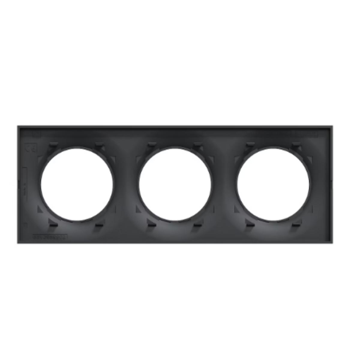 Plaque 3 postes H/V 71 mm - Odace Styl - Schneider